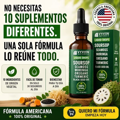 ELIXIR SOURSOP GOTAS DE GANÁBANA 10 EN 1 ¡PAGA 1 LLEVA 2!
