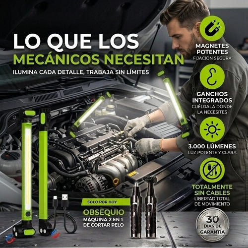 Barra de Iluminación Magnética Profesional para Talleres, Mecánicos y Detailing!!