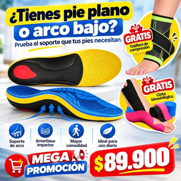 Plantillas Ortopédicas Soporte de Arco – Mayor Comodidad al Caminar