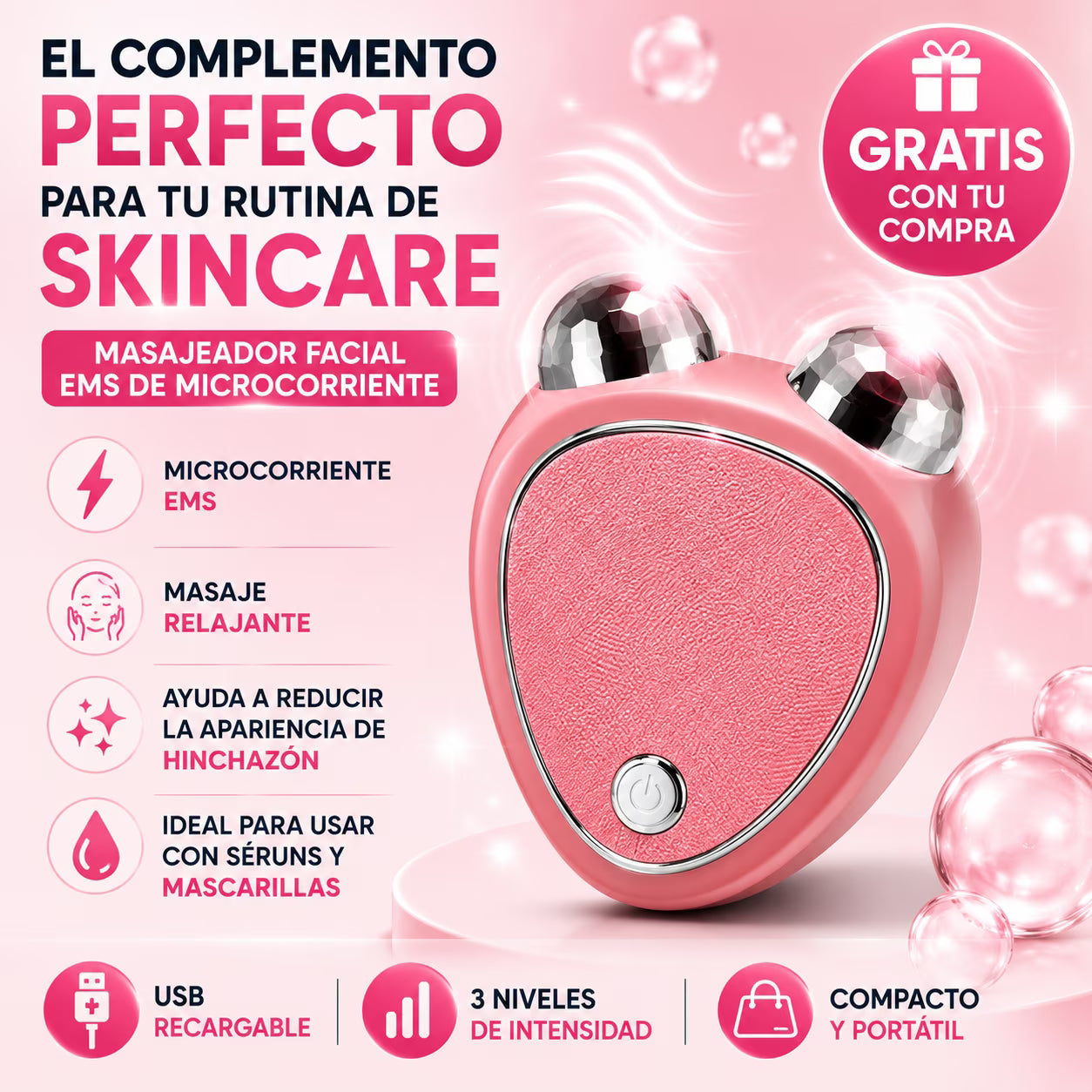 Kit Glass Skin Coreano | 4 Mascarillas de Colágeno + Masajeador🎁