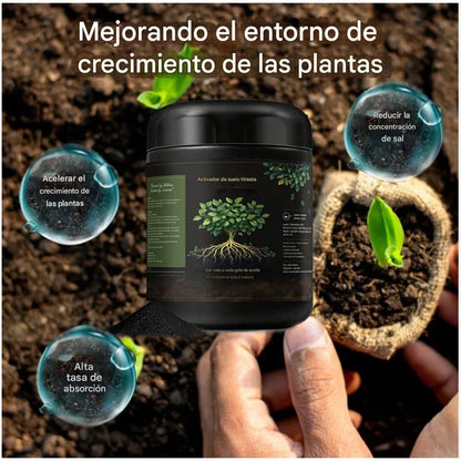REVITALIZADOR DE SUELO CON ÁCIDO HÚMICO-CRECIMIENTO INTESIVO PARA PLANTAS Y JARÍDN